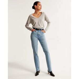Abercrombie & Fitch Jeans 26 2 Regular 90s Straight Ultra High Rise Light Wash